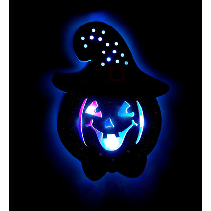 Halloweenowa dekoracja ścienna Dynia ze światłem