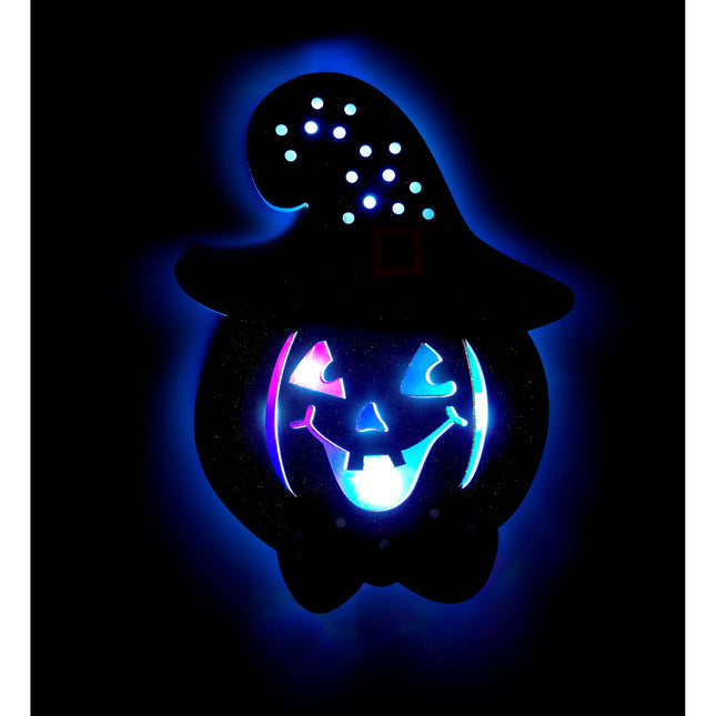 Halloweenowa dekoracja ścienna Dynia ze światłem