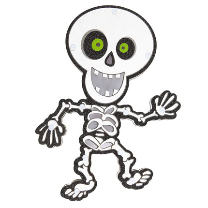 Halloweenowa dekoracja ścienna Szkielet ze światłem