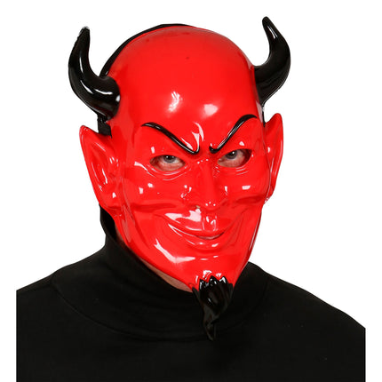 Maska na Halloween Czerwony Czarny Straszny Diabeł