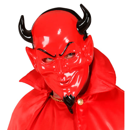 Maska na Halloween Czerwony Czarny Straszny Diabeł