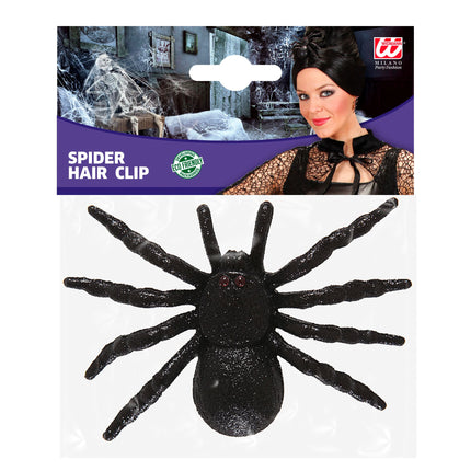 Halloweenowa spinka do włosów Pająk