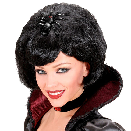 Halloweenowa spinka do włosów Pająk