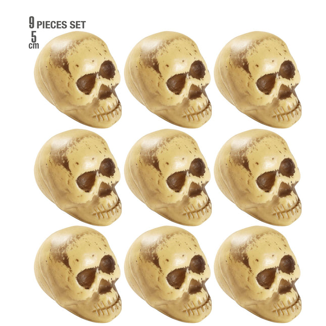 Halloweenowa czaszka 9szt