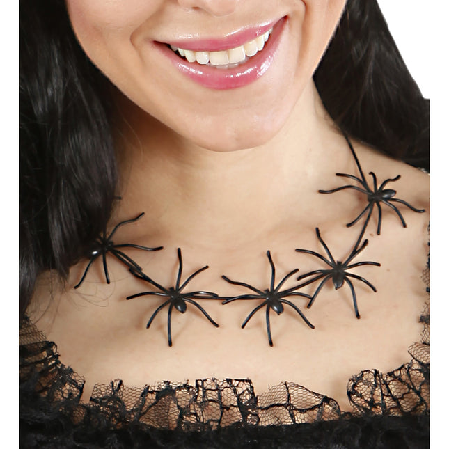 Naszyjnik na Halloween Pająki 60 cm