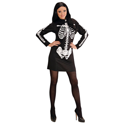 Sukienka na Halloween Black White Ladies Skeleton