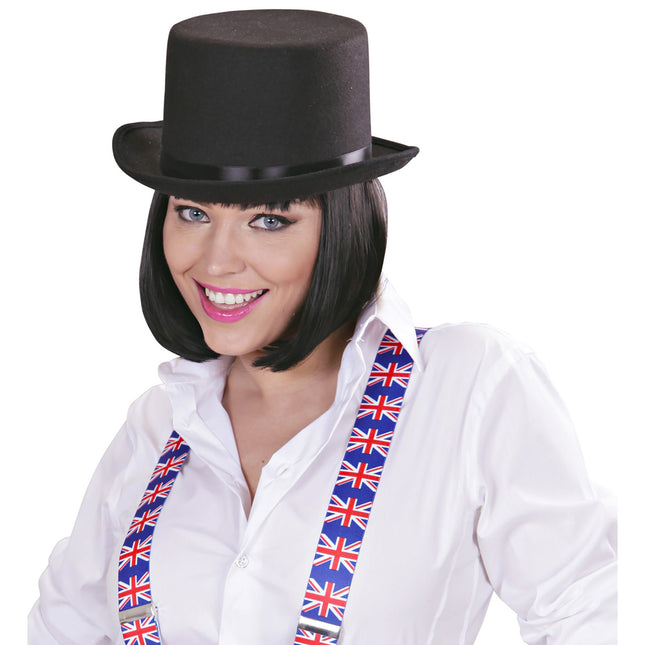 Czarny filc do wysokich czapek