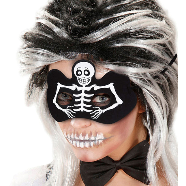 Halloweenowa maska na oczy Szkielet
