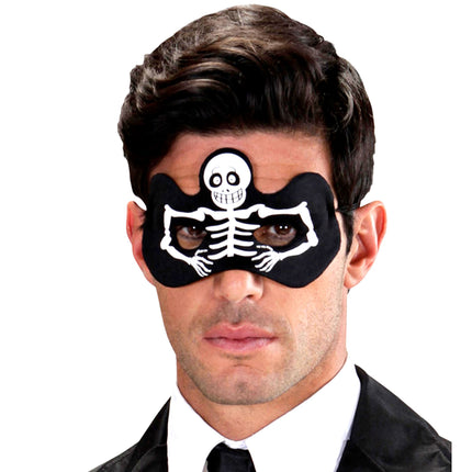 Halloweenowa maska na oczy Szkielet