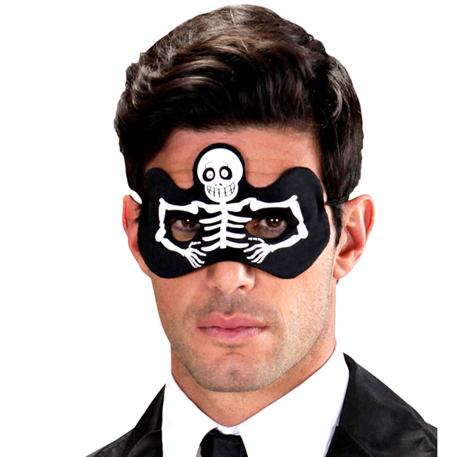 Halloweenowa maska na oczy Szkielet