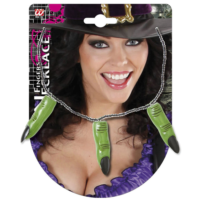 Halloweenowy naszyjnik z palcami