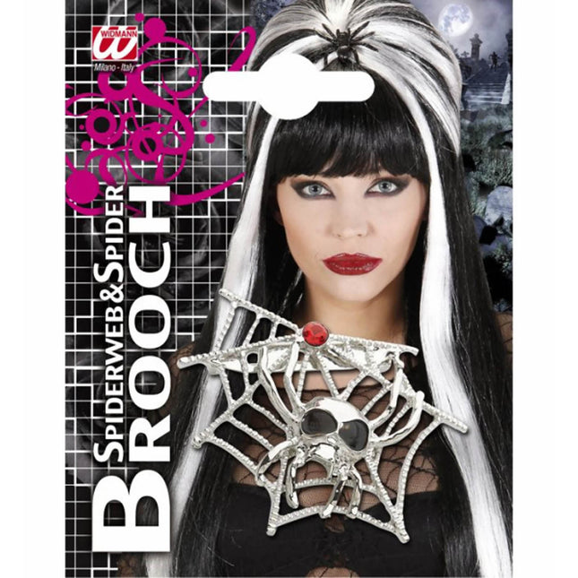 Pajęcza broszka na Halloween