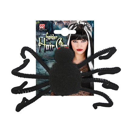 Spinka do włosów na Halloween Czarny pająk