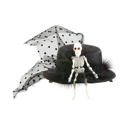 Halloweenowy kapelusz szkielet