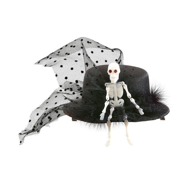 Halloweenowy kapelusz szkielet