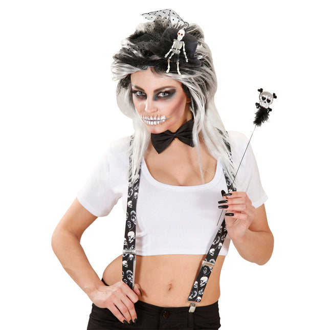 Halloweenowy kapelusz szkielet