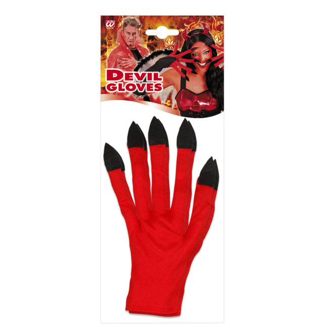 Rękawiczki na Halloween Czerwony Czarny Diabeł