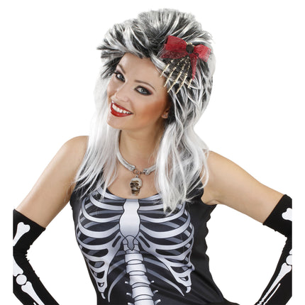 Halloweenowa spinka do włosów Ręka szkieletu