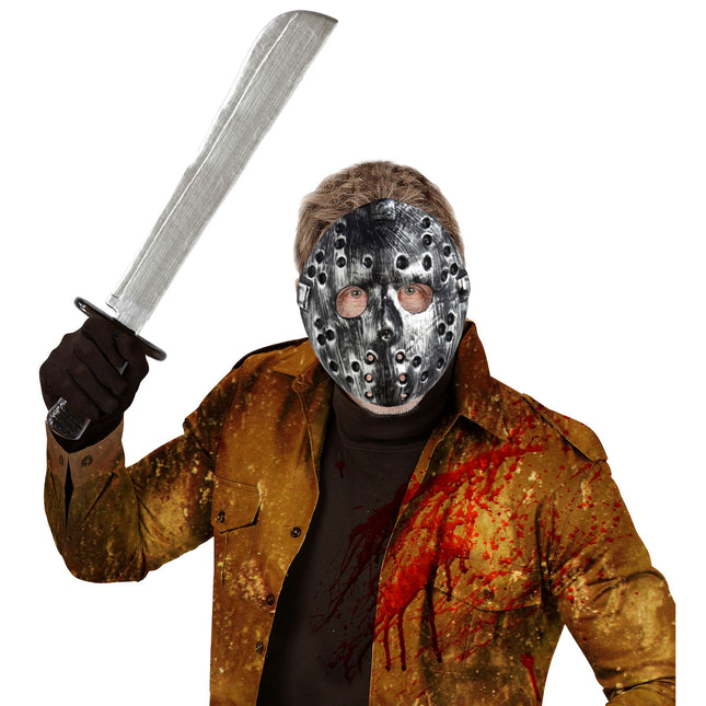 Zestaw akcesoriów na Halloween Maska i maczeta 2 szt