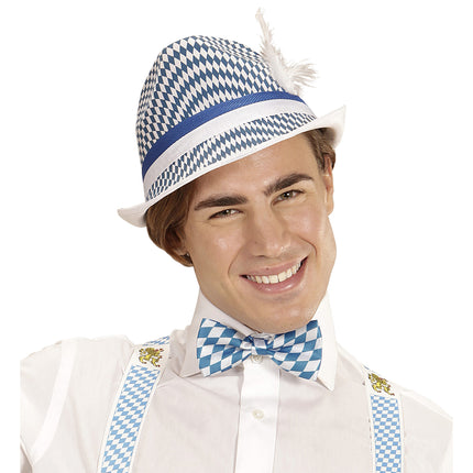 Oktoberfest Bow Blue White