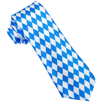 Krawat Oktoberfest niebiesko-biały