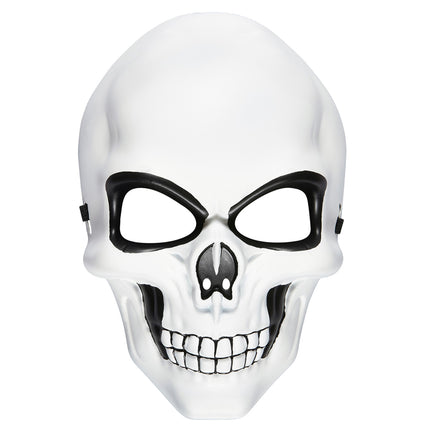 Maska na Halloween Biała Czarna Czaszka
