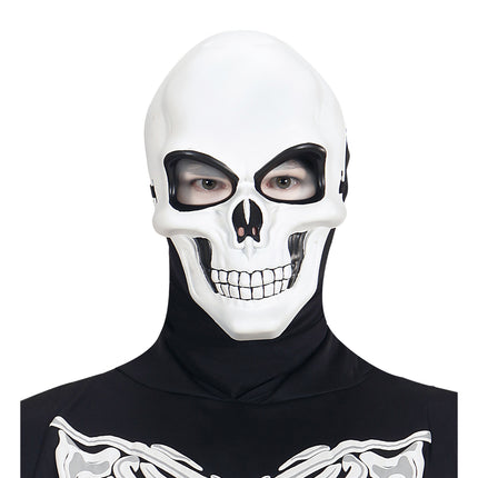Maska na Halloween Biała Czarna Czaszka