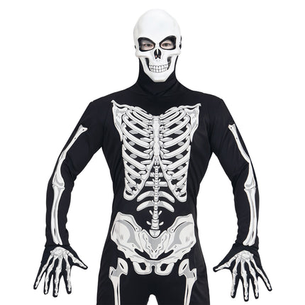 Maska na Halloween Biała Czarna Czaszka