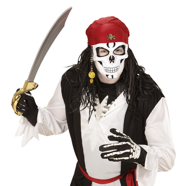 Maska na Halloween Piracka Czaszka 3 szt