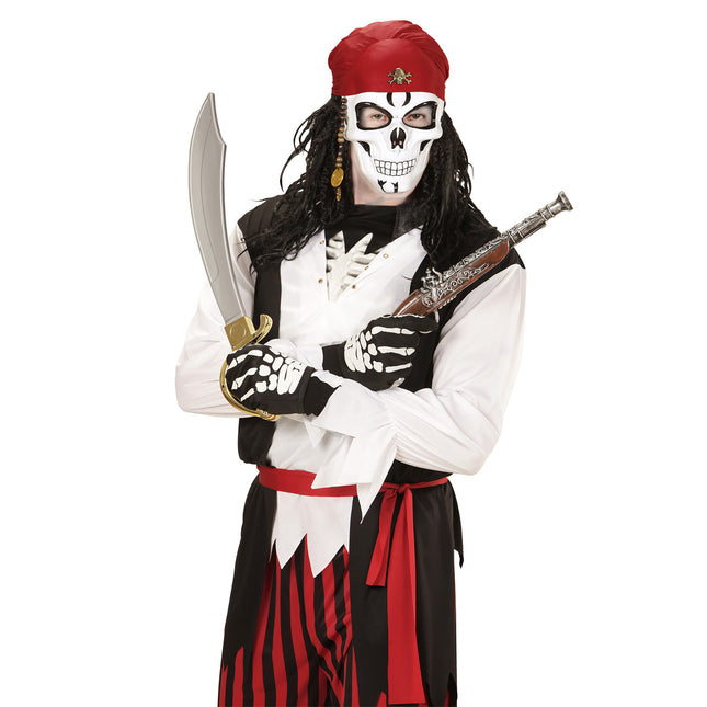 Maska na Halloween Piracka Czaszka 3 szt