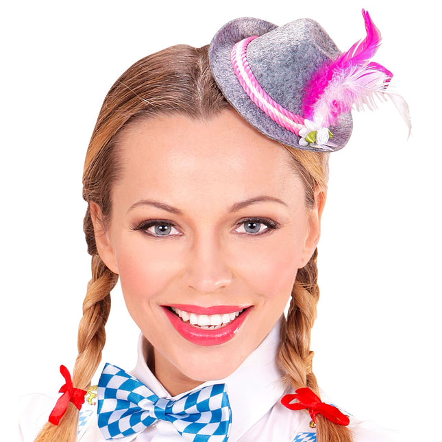 MINI FEDORA BAWARSKA, RÓŻOWA