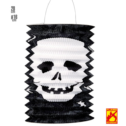Halloweenowy Lampion Czarna Czaszka