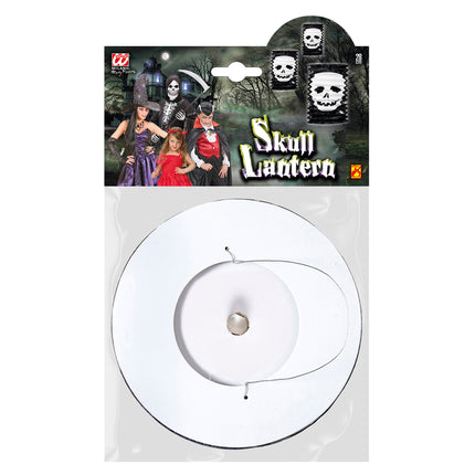 Halloweenowy Lampion Czarna Czaszka