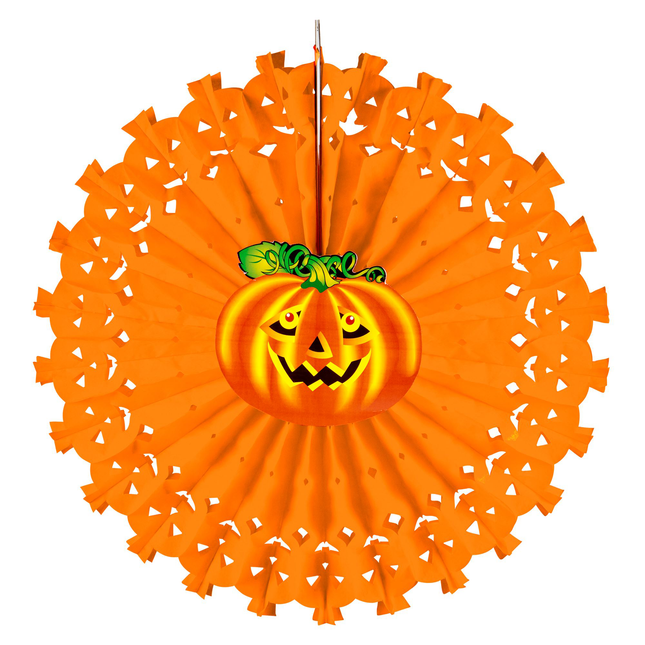 Pomarańczowa dynia dla fanów Halloween 50 cm
