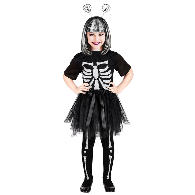 Sukienka na Halloween Czarny Szkielet