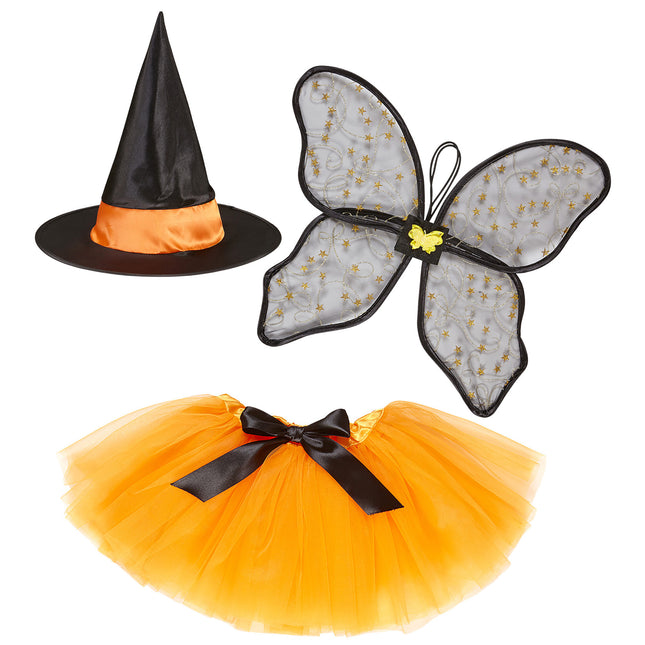Zestaw akcesoriów na Halloween Dziecko Czarownica 3 szt