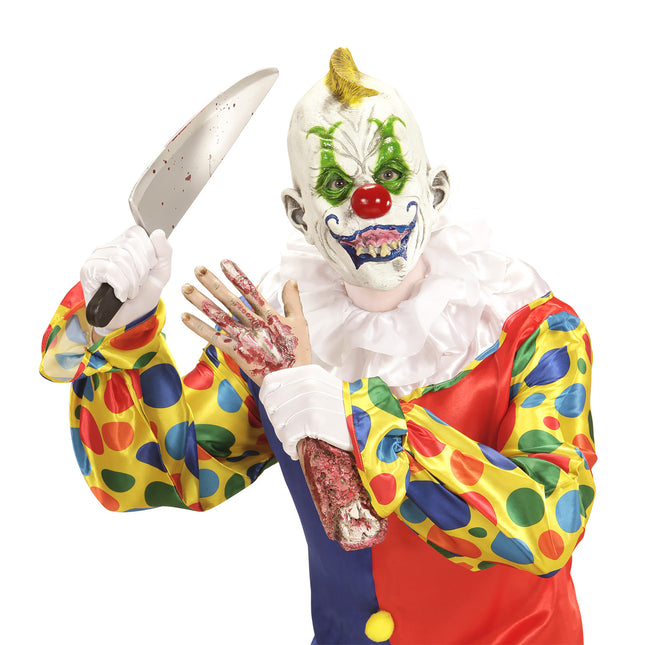 Maska na Halloween Kolorowy Szalony Klaun