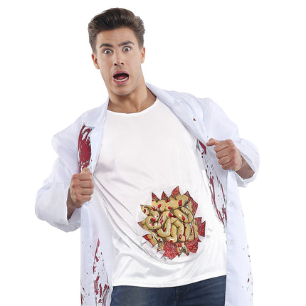 Halloweenowa koszula męska z jelitami