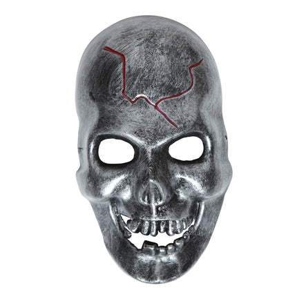 Maska na Halloween Żelazna szara czaszka