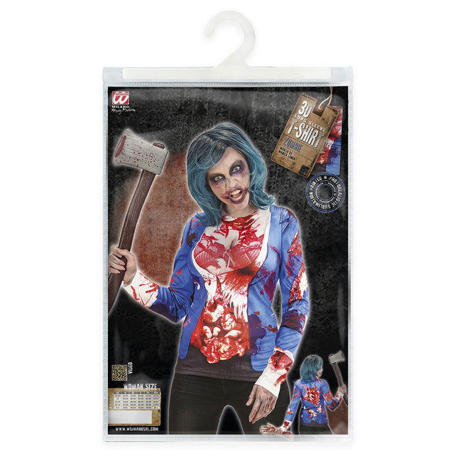 T-SHIRT Z DŁUGIM RĘKAWEM ZOMBIE WOMAN L/XL