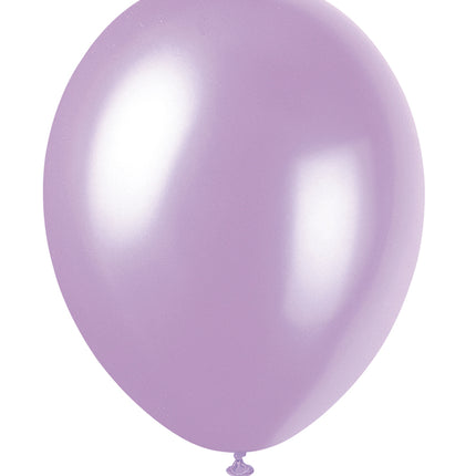 Balony liliowe lateksowe błyszczące 30cm 10szt