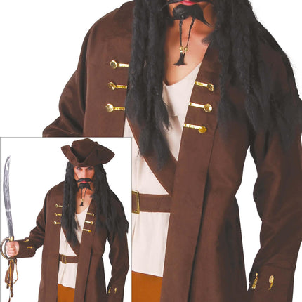 Brązowy kostium pirata