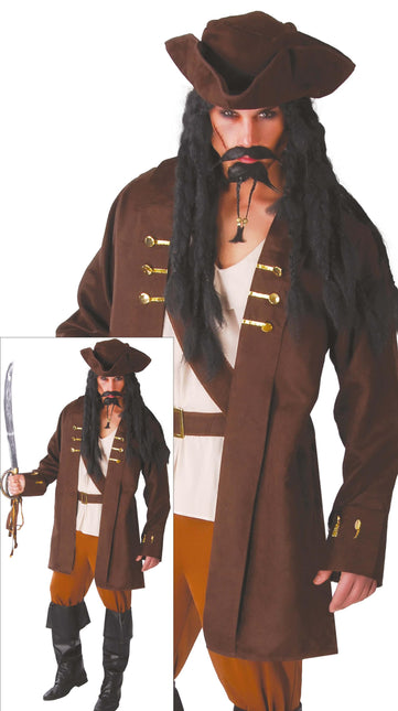 Brązowy kostium pirata