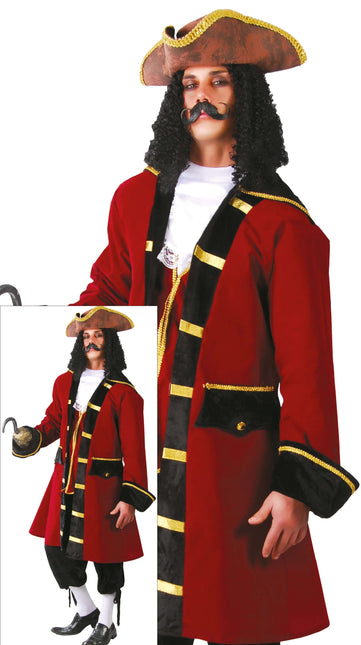 Piracki garnitur męski Bordeaux Red