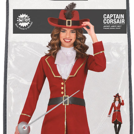 Kostium pirata Bordeaux Red Ladies