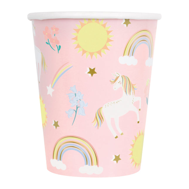 Kubki papierowe Dainty Unicorn 9oz, 8 szt.