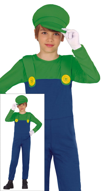 Kostium Super Mario dla chłopca Luigiego