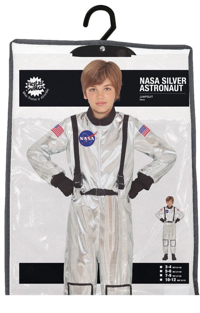 Kombinezon astronauty Srebrny chłopiec