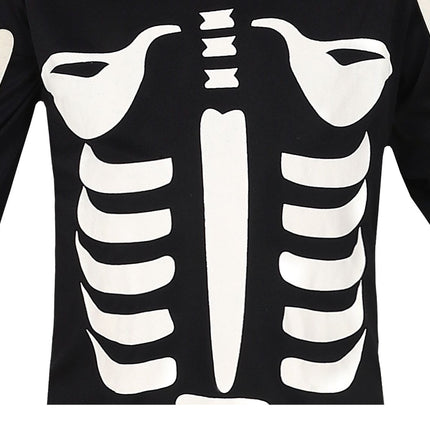 Kostium szkieletu na Halloween dla dziecka czarno-biały