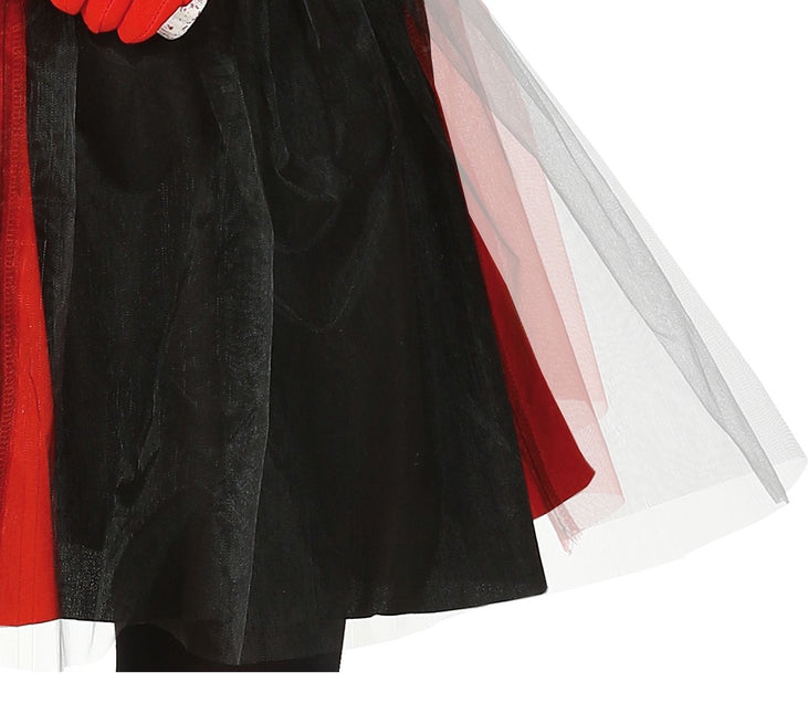 Kostium Harlequin na Halloween dla dziecka czarno-czerwony